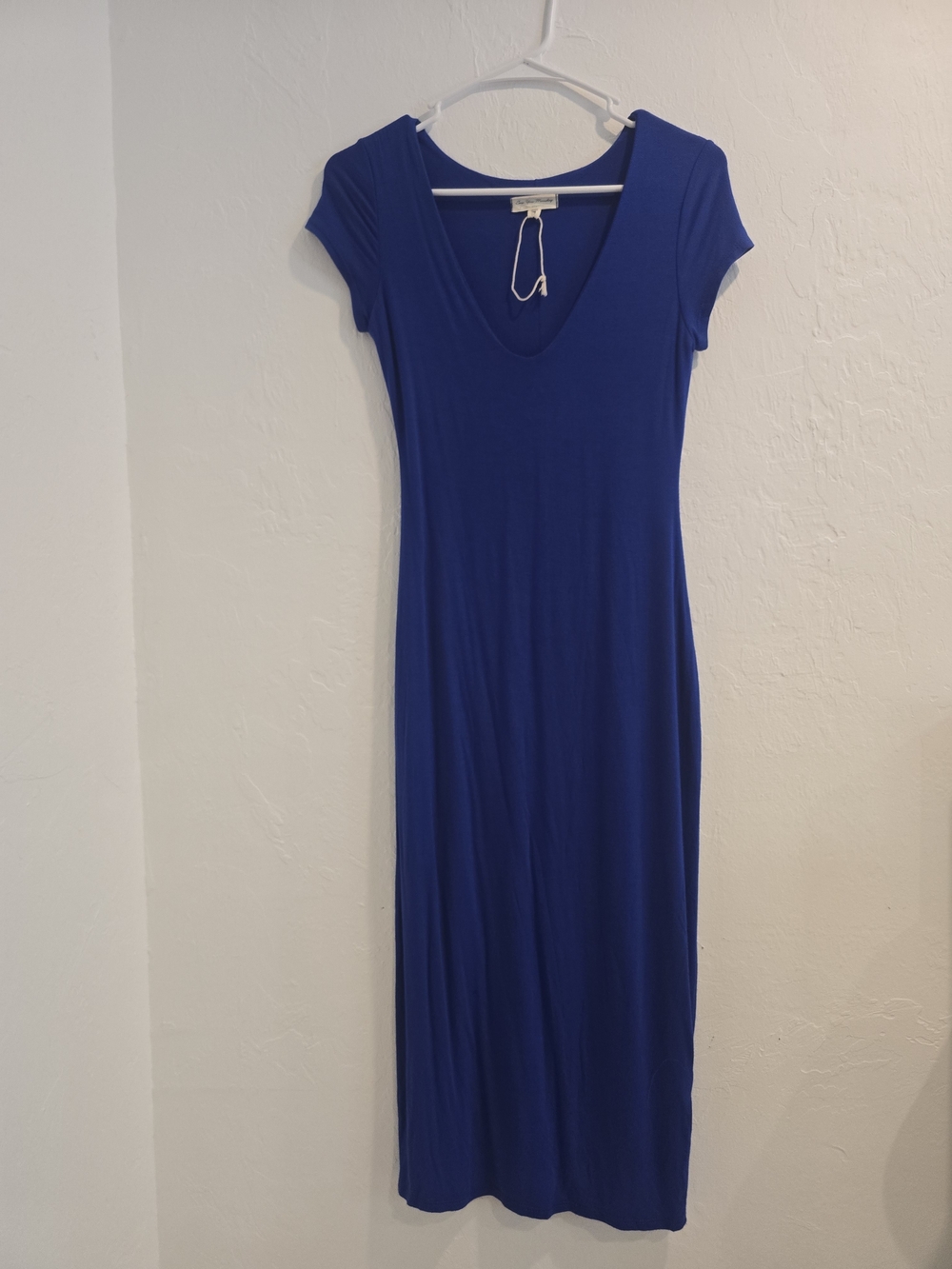 See You Monday Royal Blue V-Neck Midi Dress